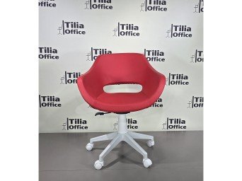 Monaco Çalışma Kesim Çocuk Koltuğu Beyaz Ayak Kırmızı